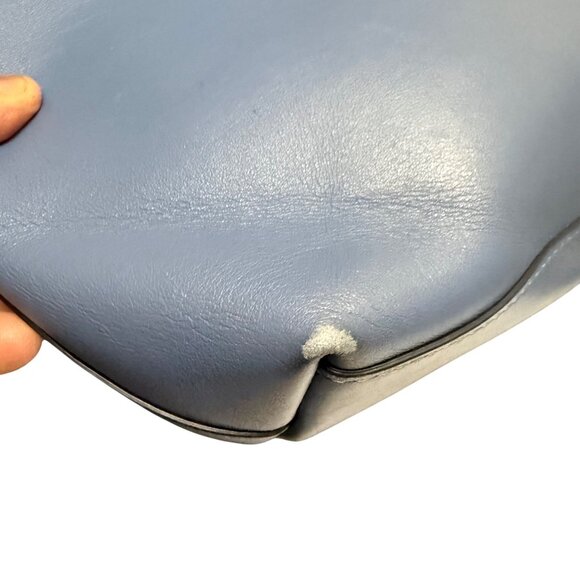 Coach Central Shopper Tote Blue Leather Bag Detachable Strap & Charm 78217 - Picture 9 of 10